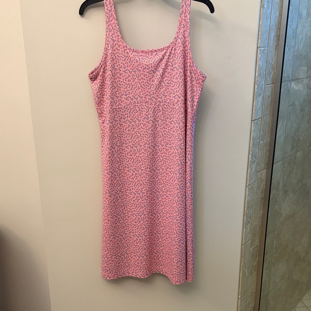 Columbia Pink and Blue Patterned Dress. Large